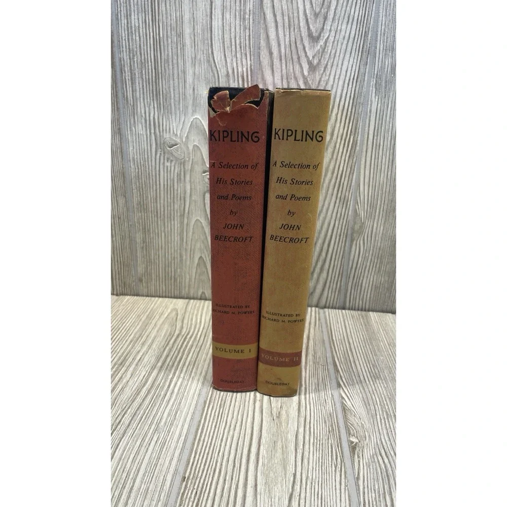 Kipling : A Selection of His Stories and Poems by John Beecroft Vol. 1 & 2 1956